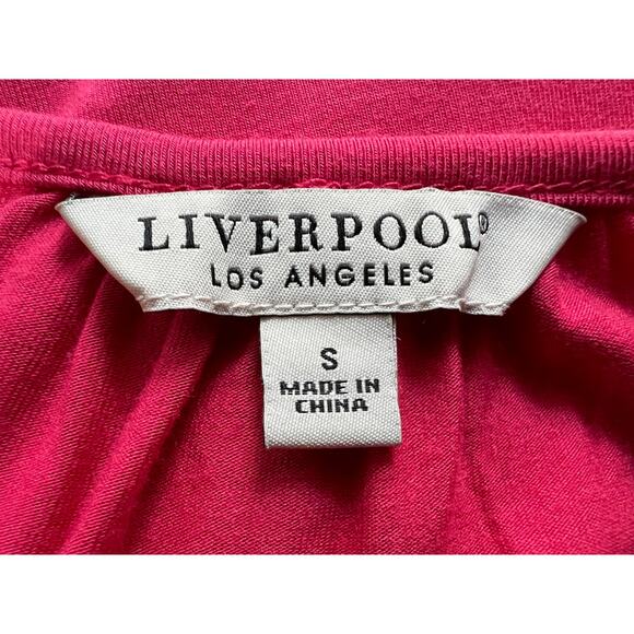 LIVERPOOL TOP WOMENS SMALL A-LINE SLEEVELESS KNIT PINK PUNCH NEW - Picture 5 of 12